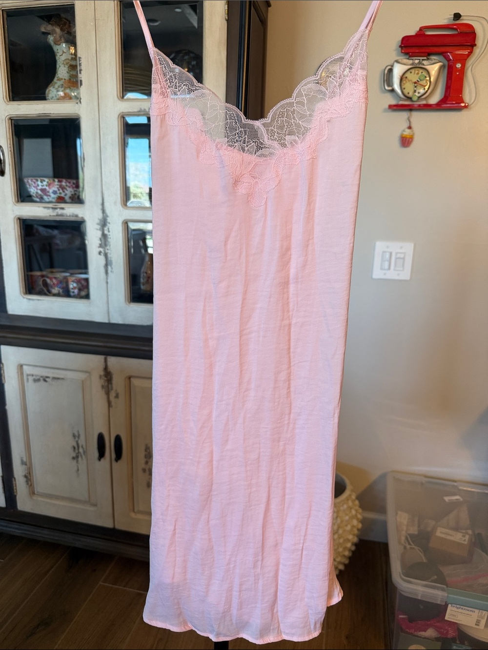 Soma Intimates Delicate Pink Lace-Trim Slip Dress - Women's Intimates